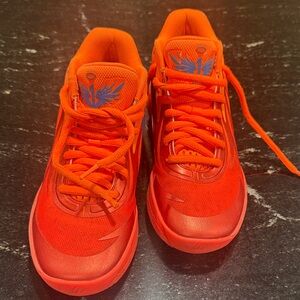 Puma Kids Sneakers - Vibrant Orange with Blue Accents